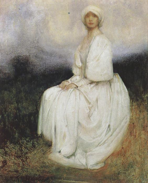 Arthur hacker,R.A. The Girl in White (mk37) Sweden oil painting art